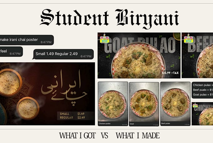 design a restaurant menu or digital signage screen